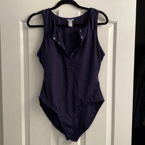Andie swimsuit- deep button front, sporty look